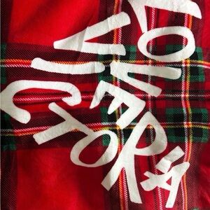 Red Plaid Victoria’s Secret Sherpa Blanket